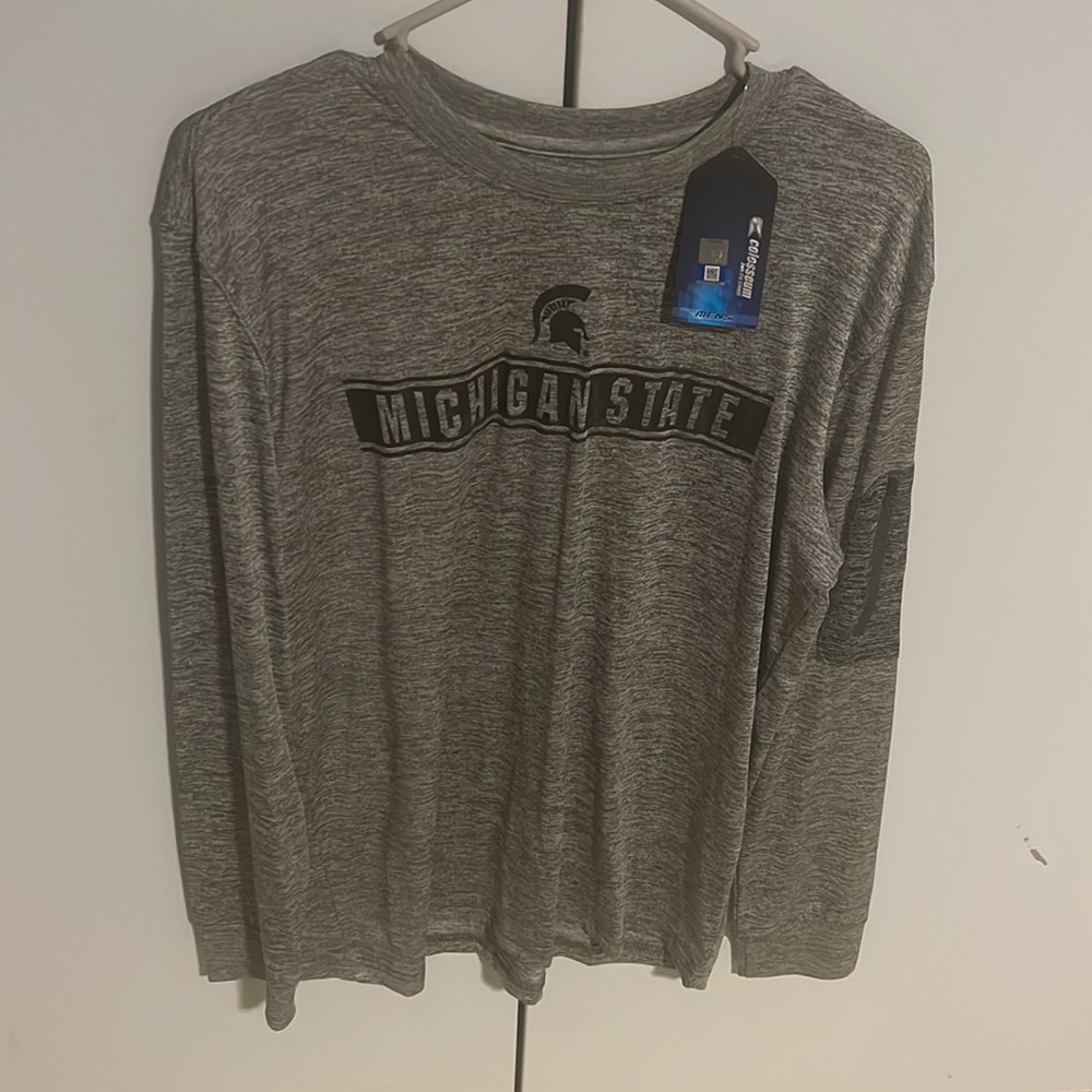 Michigan State longsleeve cell phone pocket on sleeve new.